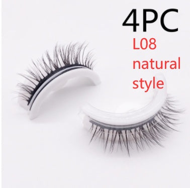 Reusable 3D Mink Lashes Natural False Eyelashes Self Adhesive