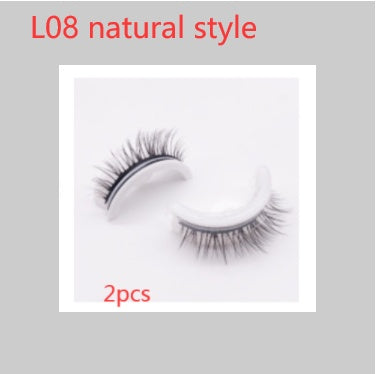 Reusable 3D Mink Lashes Natural False Eyelashes Self Adhesive