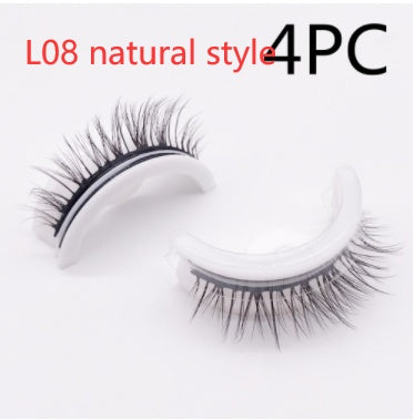 Reusable 3D Mink Lashes Natural False Eyelashes Self Adhesive