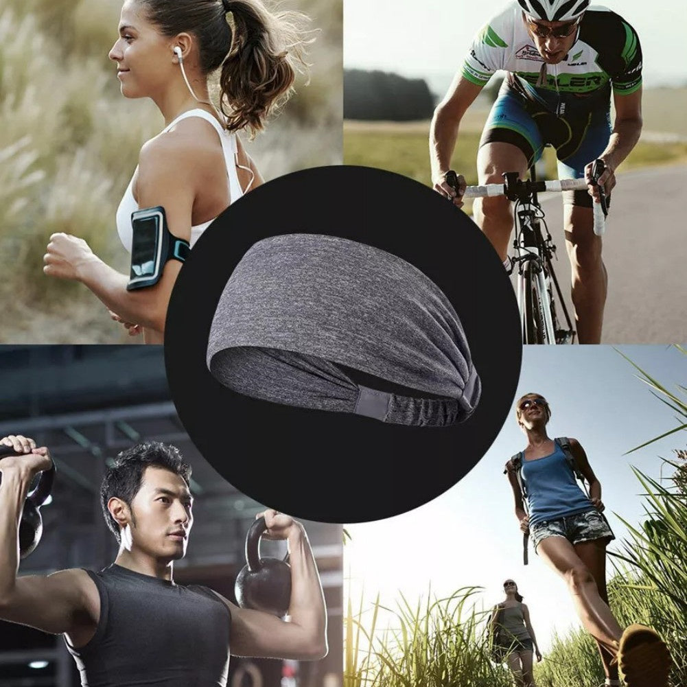Sports Headbands For Men & Women -5 Pack, Wicking Sweatbands, Elastic Non Slip Sweat Bands