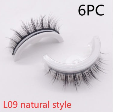Reusable 3D Mink Lashes Natural False Eyelashes Self Adhesive