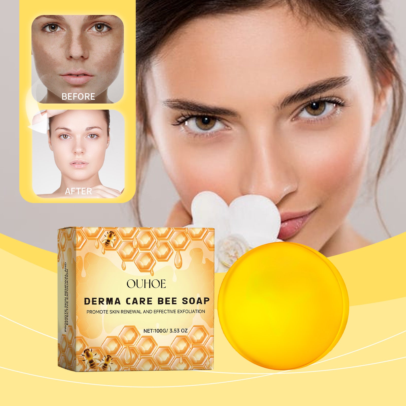 OUHOE Derma Care Bee Soap