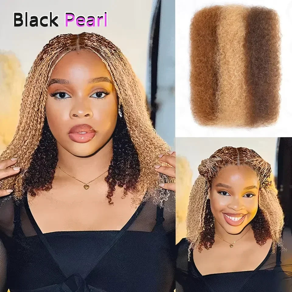 Premium Afro Kinky Remy Human Hair Bulk - Opaline Glam Beauty