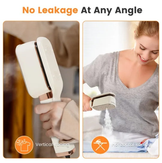 Travel Clothes Steamer with 180° Rotating Head & Flat Iron