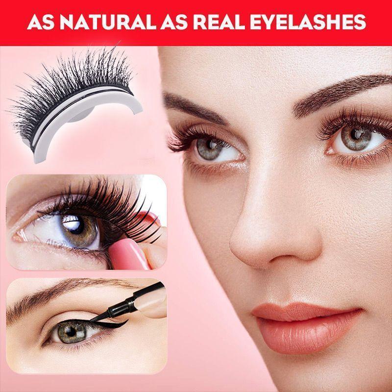 Reusable 3D Mink Lashes Natural False Eyelashes Self Adhesive