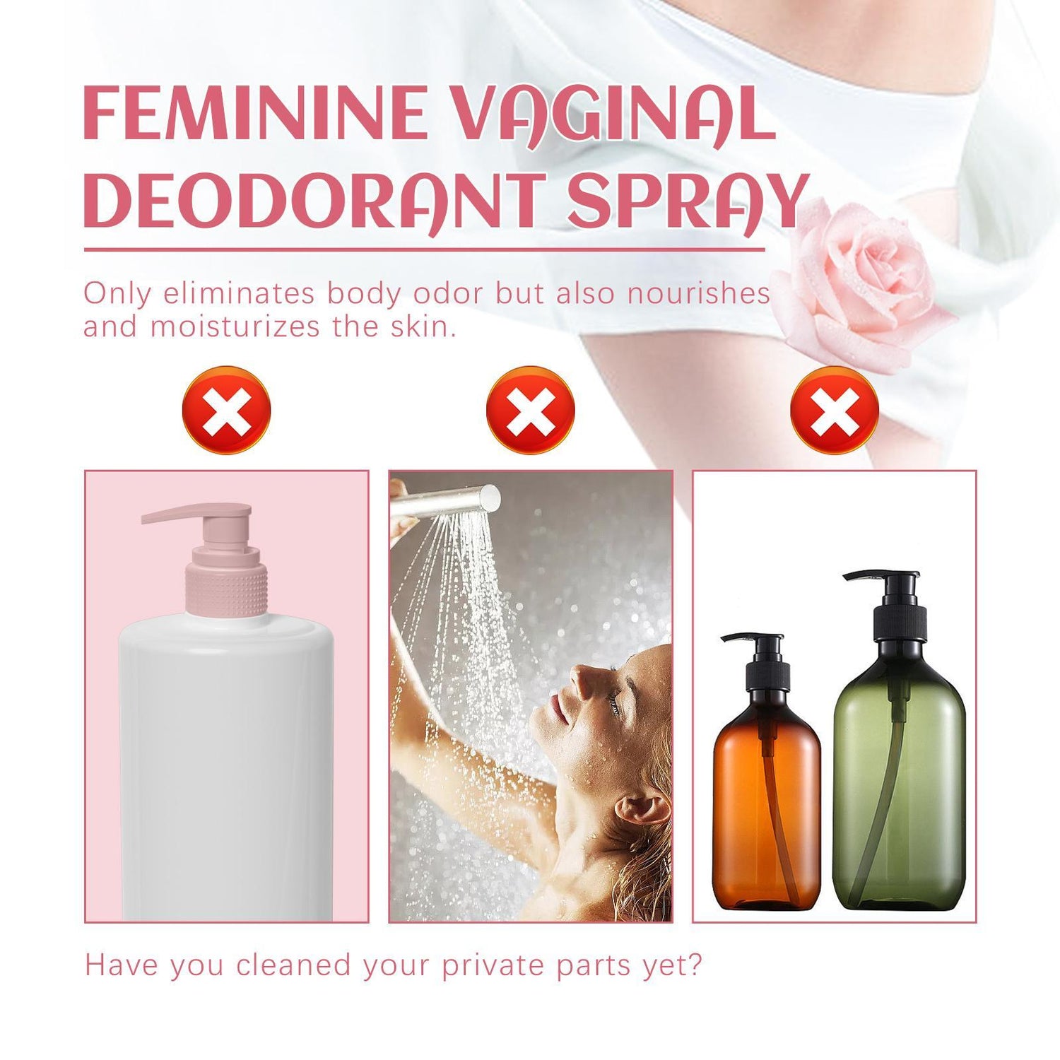 Female Body Care Spray, Anti-itching And Deodorizing, Gentle Cleaning - Opaline Glam Beauty