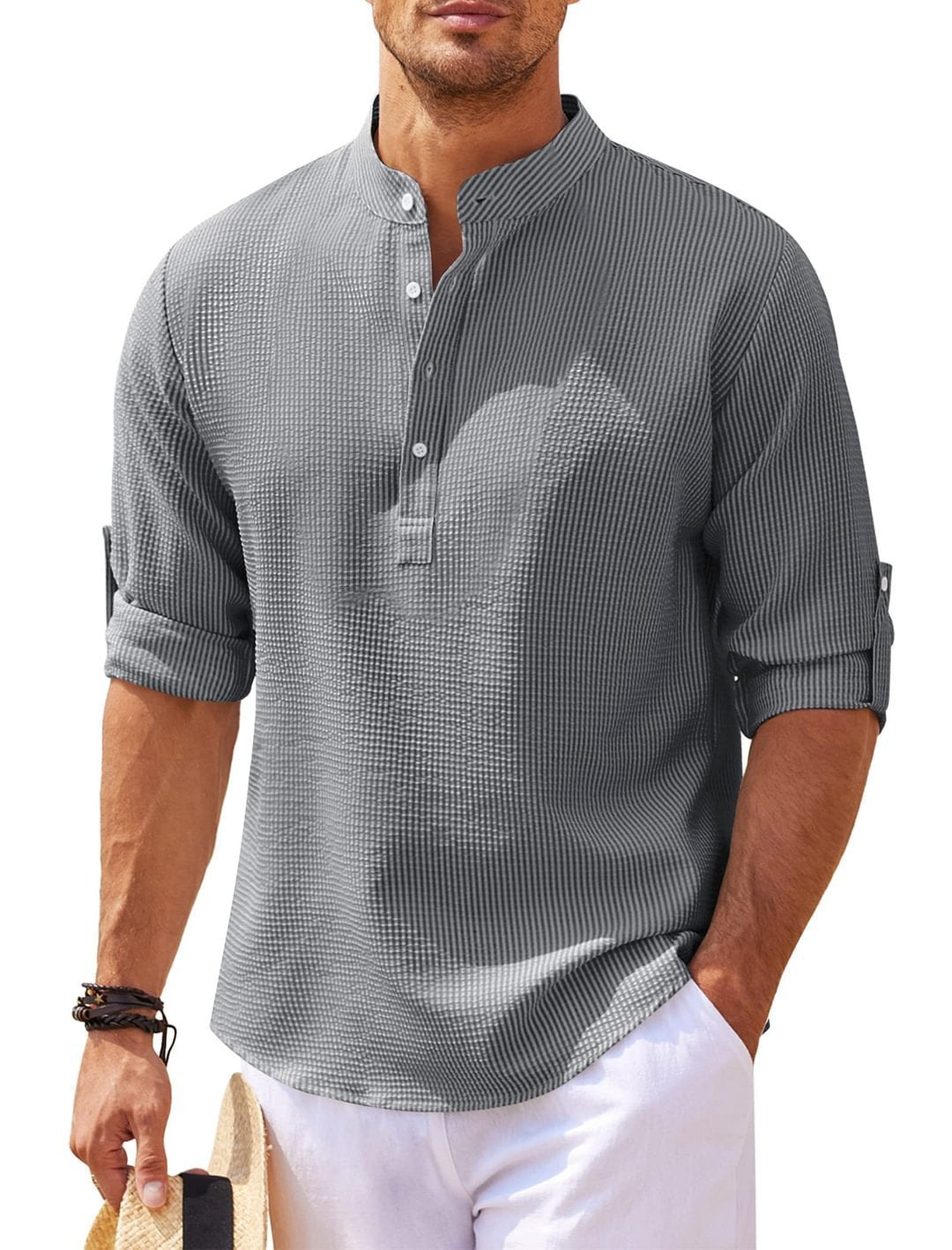 men’s casual long sleeve shirt