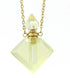 Natural Crystal Diamond Perfume Bottle Aromatherapy Bottle Necklace Pendant - Opaline Glam Beauty