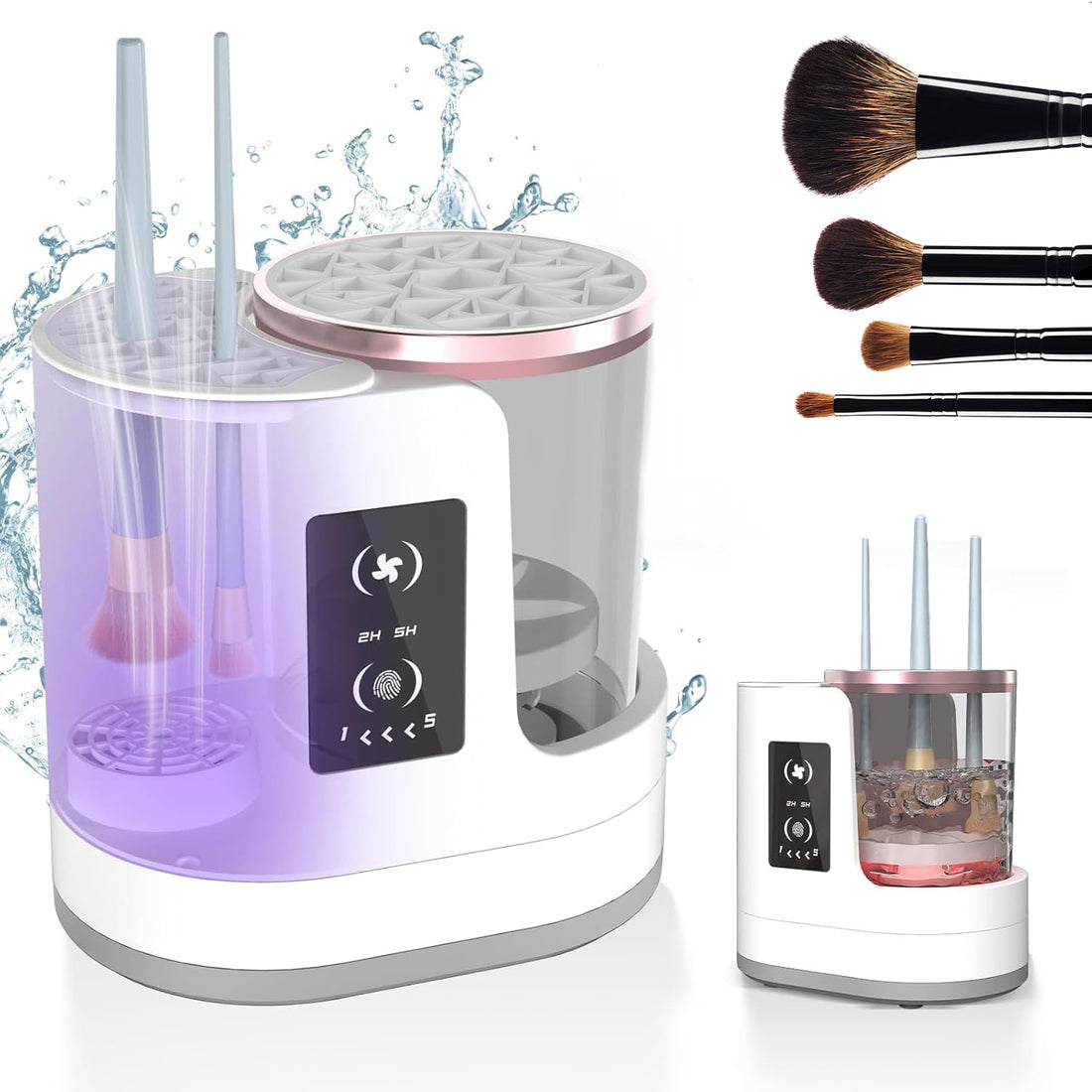 Electric Makeup Brush Cleaner Rechargeable Makeup Brushes Cleaning Tool Automatic Makeup Brush Cleaning Stand Device - Opaline Glam Beauty