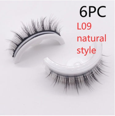 Reusable 3D Mink Lashes Natural False Eyelashes Self Adhesive
