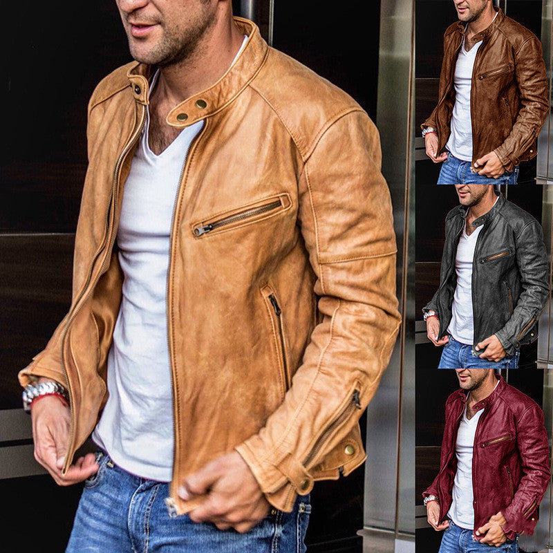 men’s motorcycle leather jacket