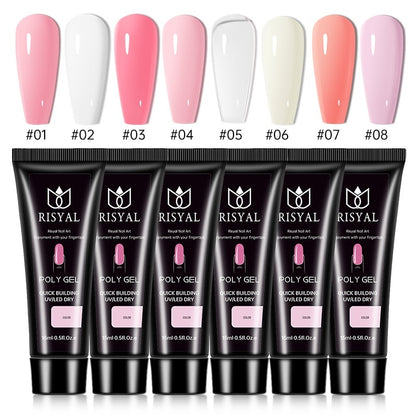 UV Polish Full Set Of Crystal Extended Glue Paper-free