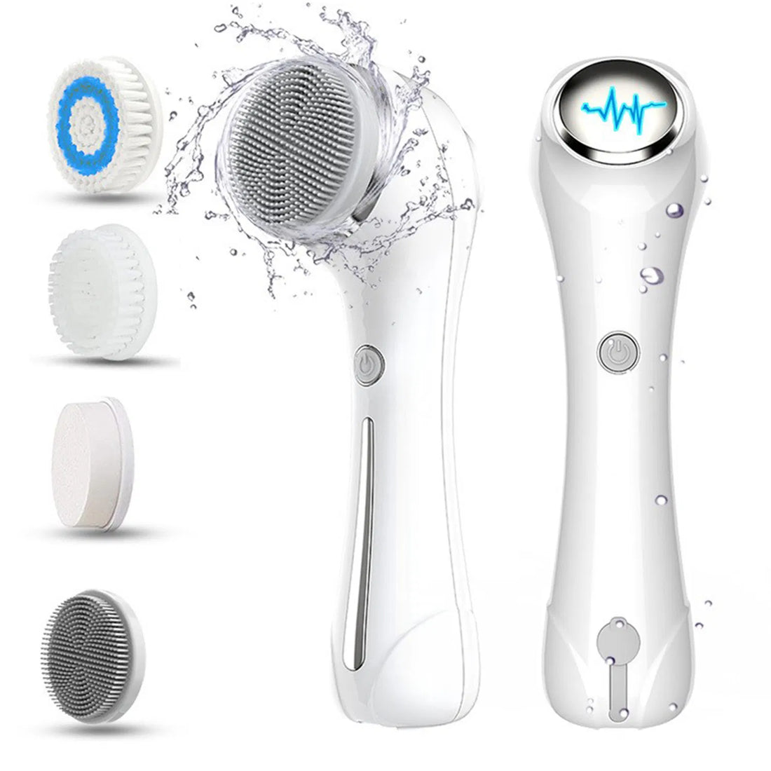 IPX7 Waterproof 3-in-1 Rechargeable Facial Cleansing Brush