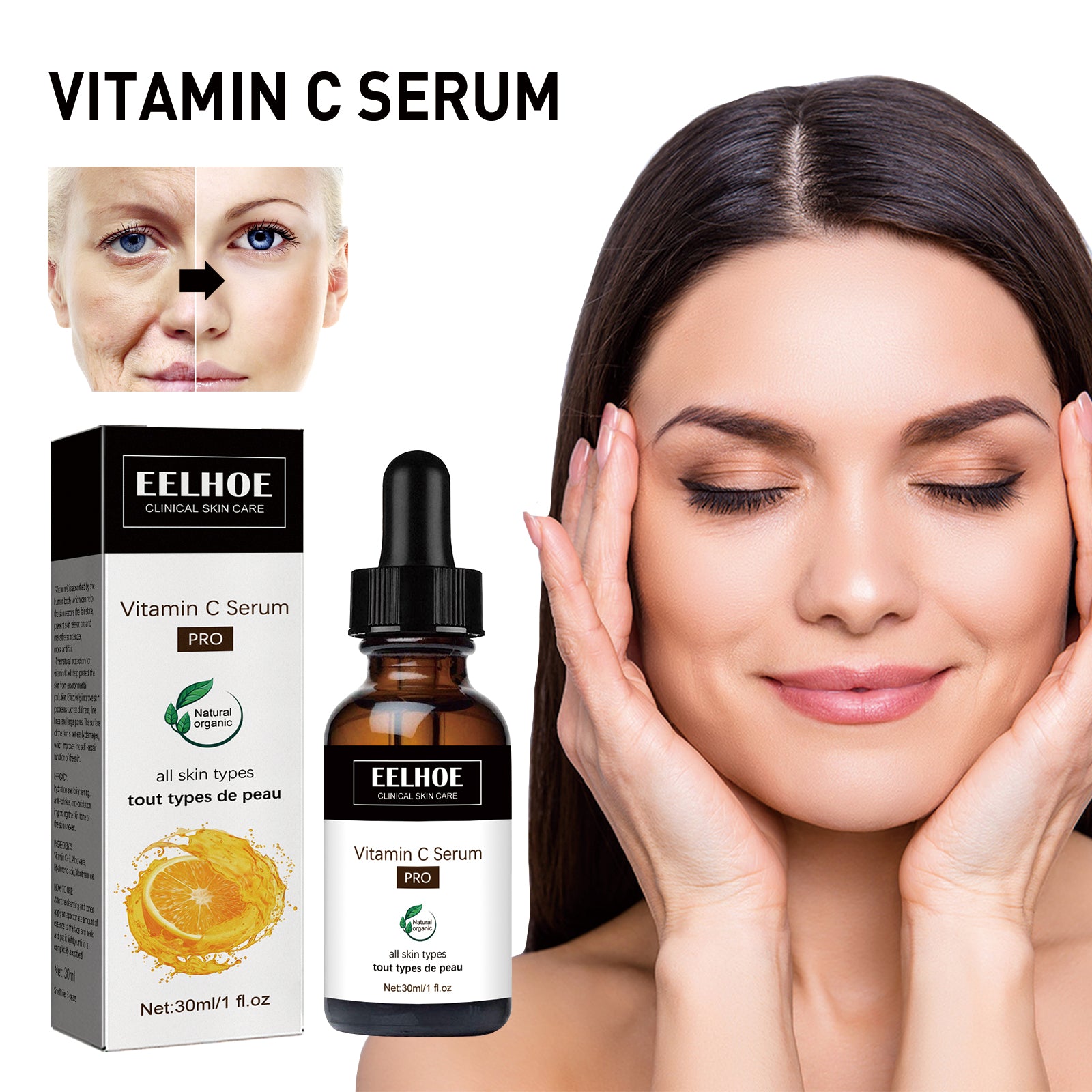 EELHOE Vitamin C Serum for Firming, Hydration &amp; Fine Lines - Opaline Glam Beauty