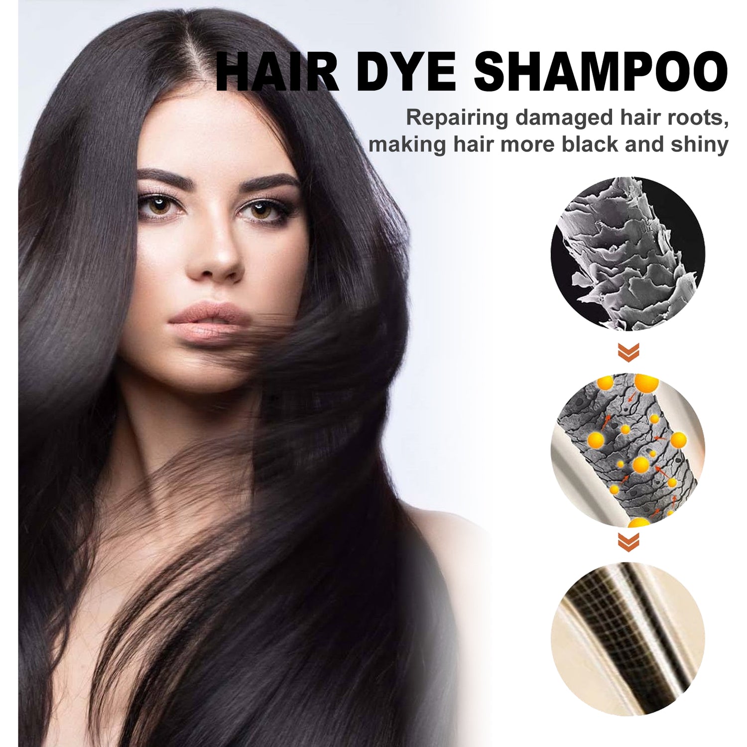 EELHOE Black Hair Shampoo Polygonum Multiflorum Essence Moisturizing