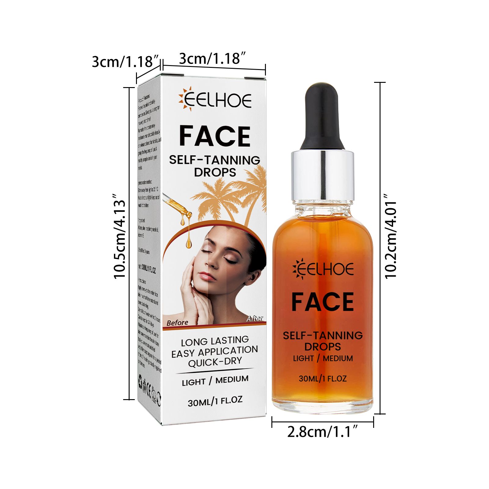 EELHOE Facial Tanning Essence For Achieving A Natural And Stylish Wheat Color - Opaline Glam Beauty