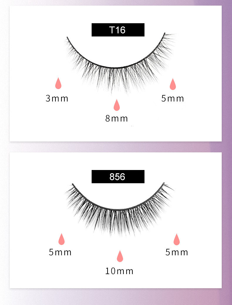 Reusable Magnetic Self-Adhesive Eyelashes No Eyeliner