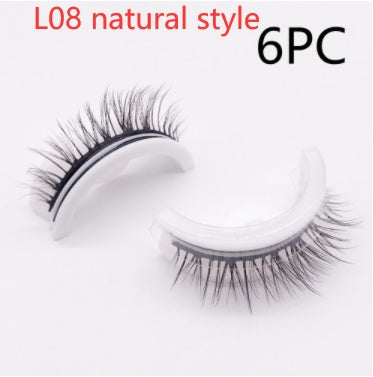 Reusable 3D Mink Lashes Natural False Eyelashes Self Adhesive