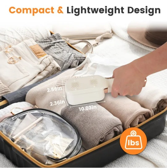 Travel Clothes Steamer with 180° Rotating Head &amp; Flat Iron