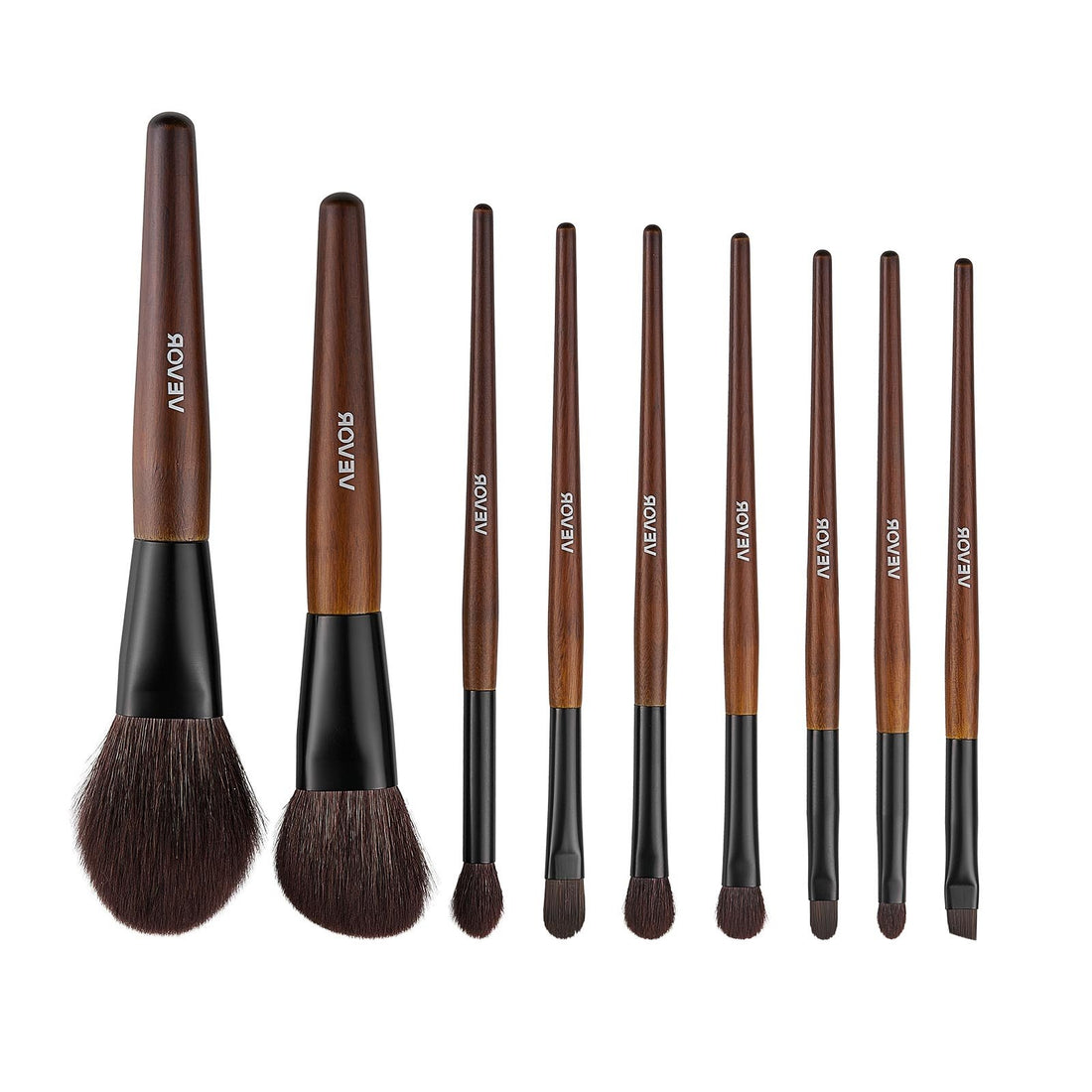 9-Piece Vegan Makeup Brush Set with Storage Bag