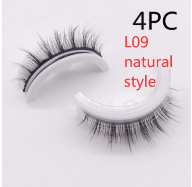 Reusable 3D Mink Lashes Natural False Eyelashes Self Adhesive