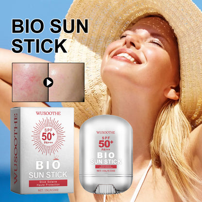 WUSOOTHE SPF50 Sunscreen Stick with Peptides, Collagen &amp; HA - Opaline Glam Beauty