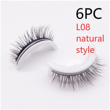 Reusable 3D Mink Lashes Natural False Eyelashes Self Adhesive