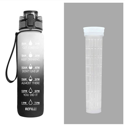 1L Tritan Water Bottle with Time Marker