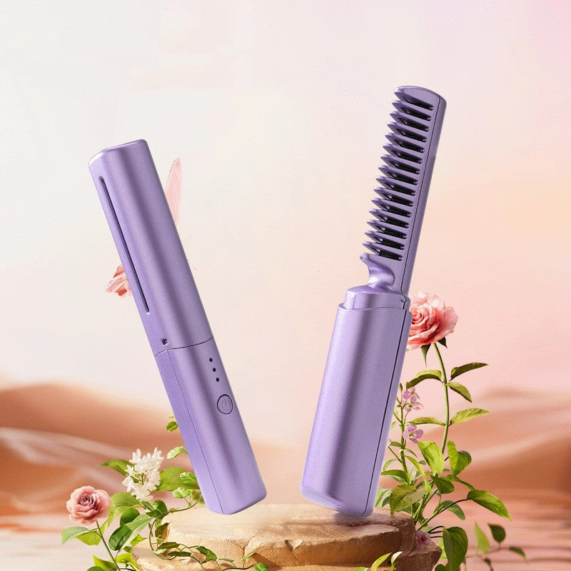 Professional Wireless Hair Straightener Curler Brush