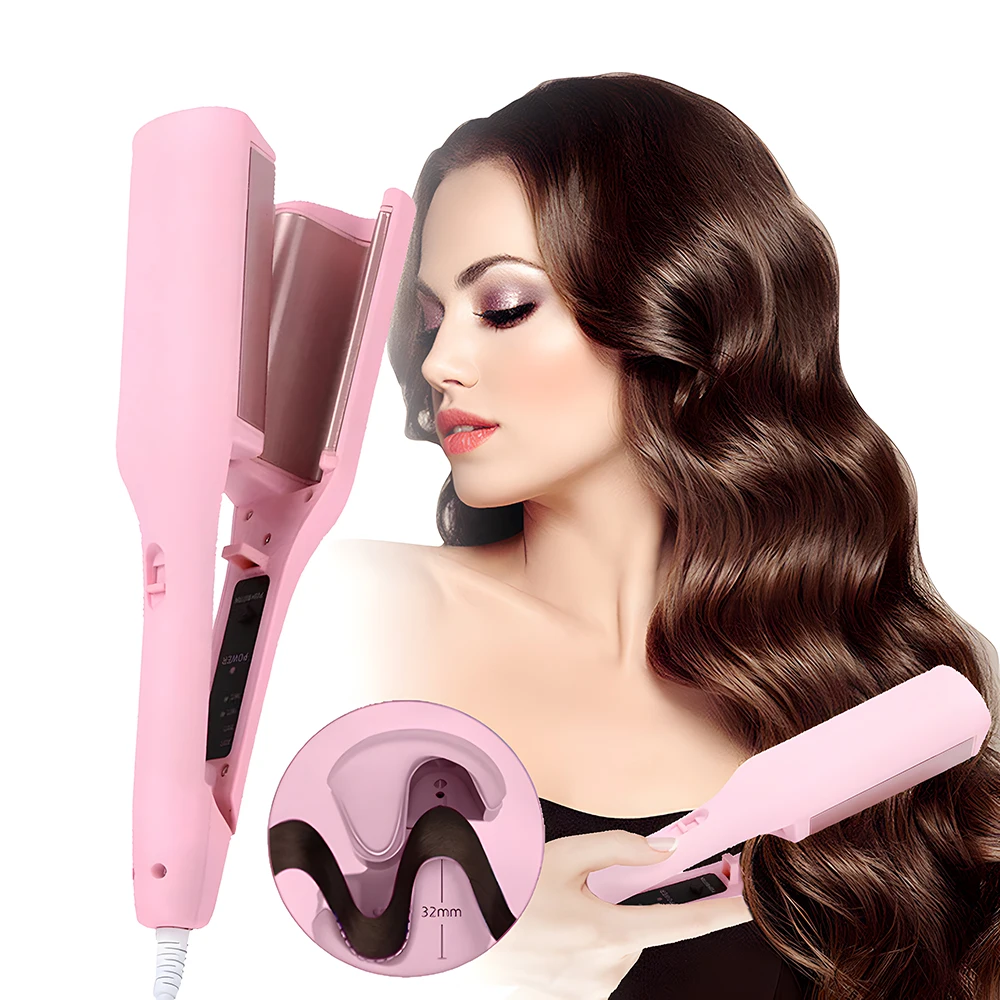 Hair Curling Iron 32mm Deep Wave Hair Curler 4 Temperature Adjustable