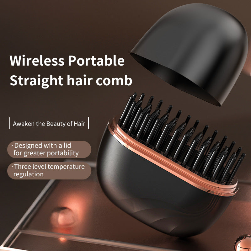 Mini Hair Straightening Comb Wireless Charging Portable Multifunctional Hair Care