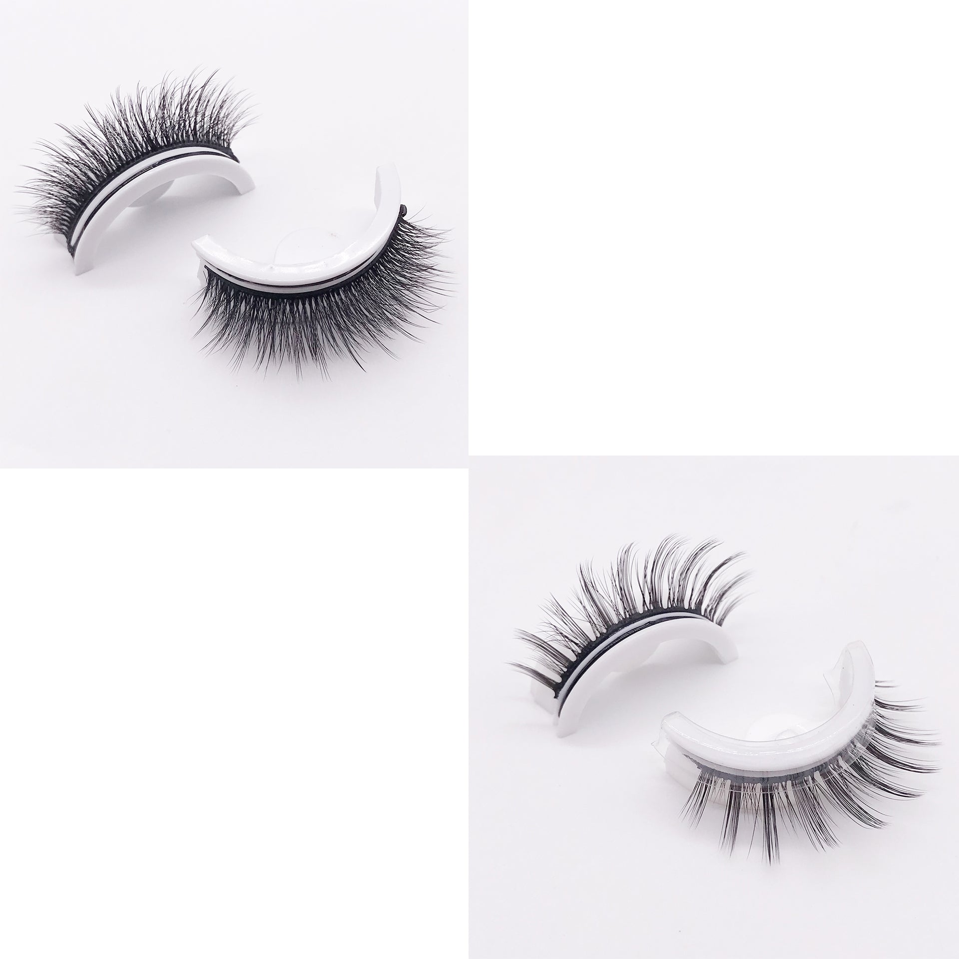 Reusable 3D Mink Lashes Natural False Eyelashes Self Adhesive