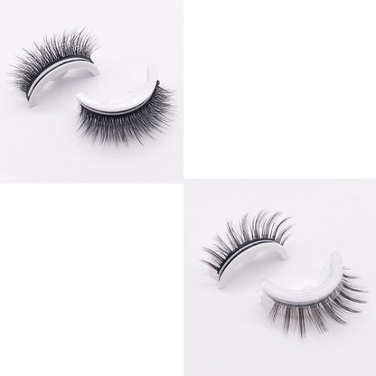 Reusable 3D Mink Lashes Natural False Eyelashes Self Adhesive