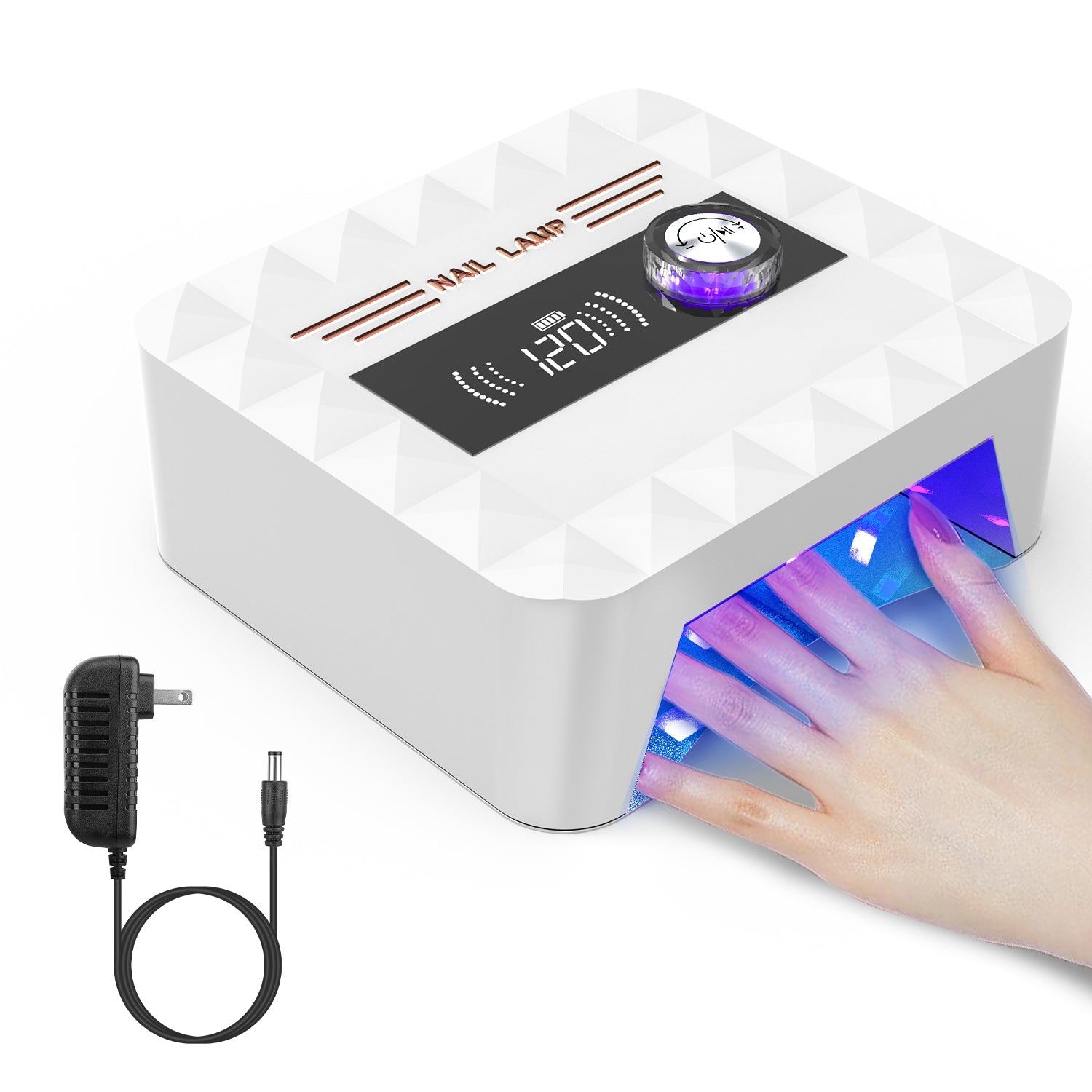 1Pc 120W Cordless UV Nail Lamp Rechargeable Gel Curing Lamp Gel Polish Light