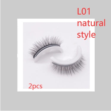 Reusable 3D Mink Lashes Natural False Eyelashes Self Adhesive