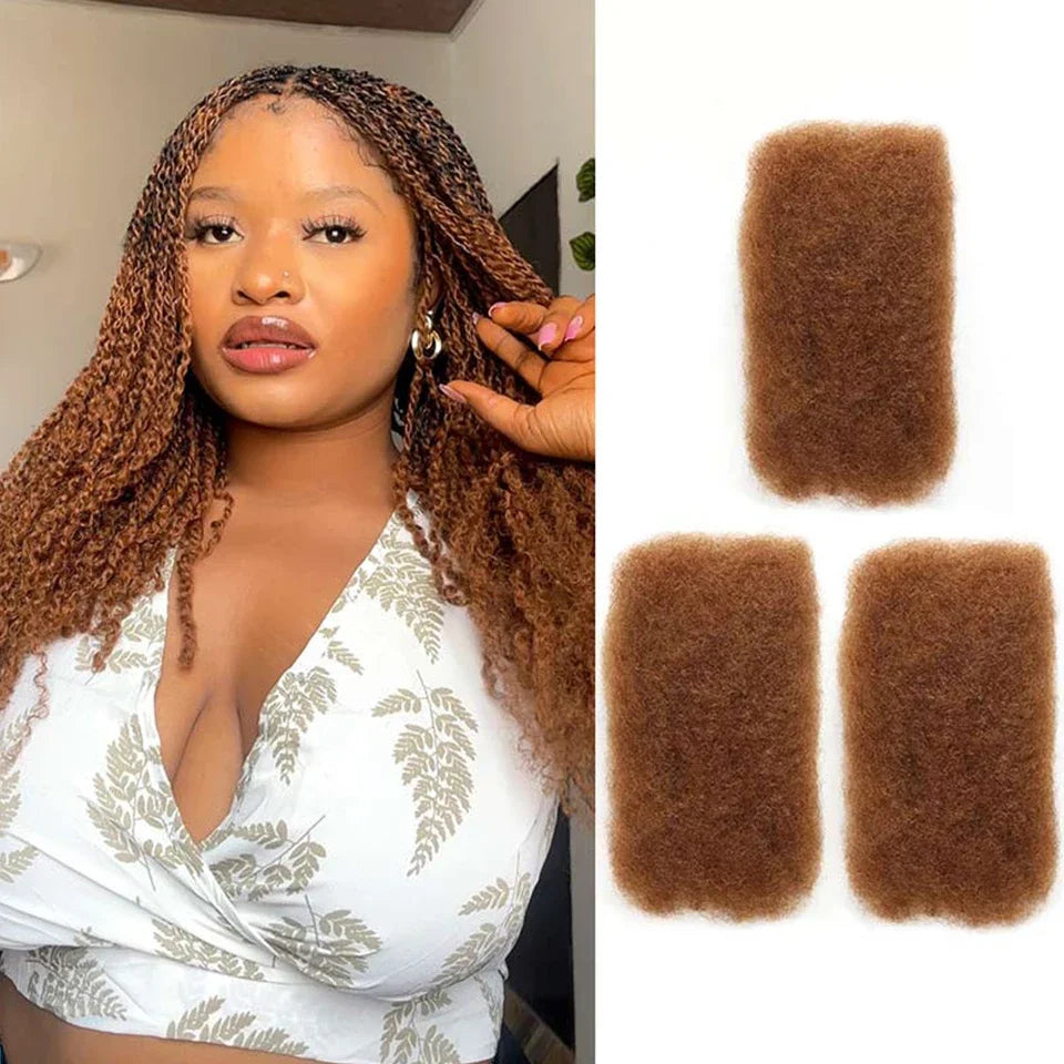 Premium Afro Kinky Remy Human Hair Bulk - Opaline Glam Beauty