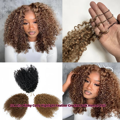 12A Honey Blonde Kinky Curly Crochet Hair - Opaline Glam Beauty