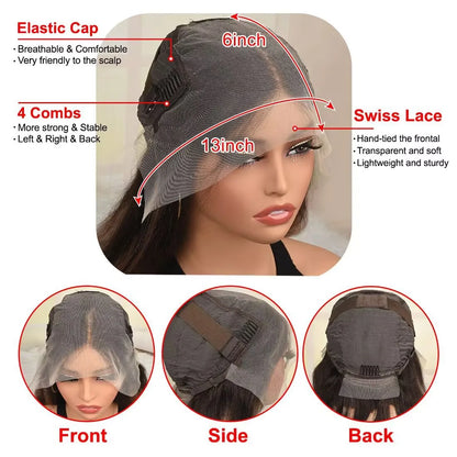 Ombre Ash Blonde Body Wave Lace Front Wig - Opaline Glam Beauty