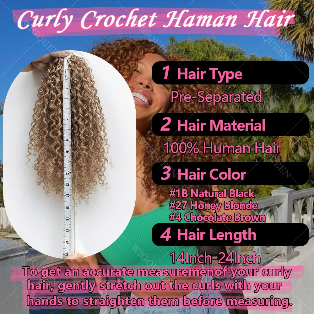 12A Honey Blonde Kinky Curly Crochet Hair - Opaline Glam Beauty