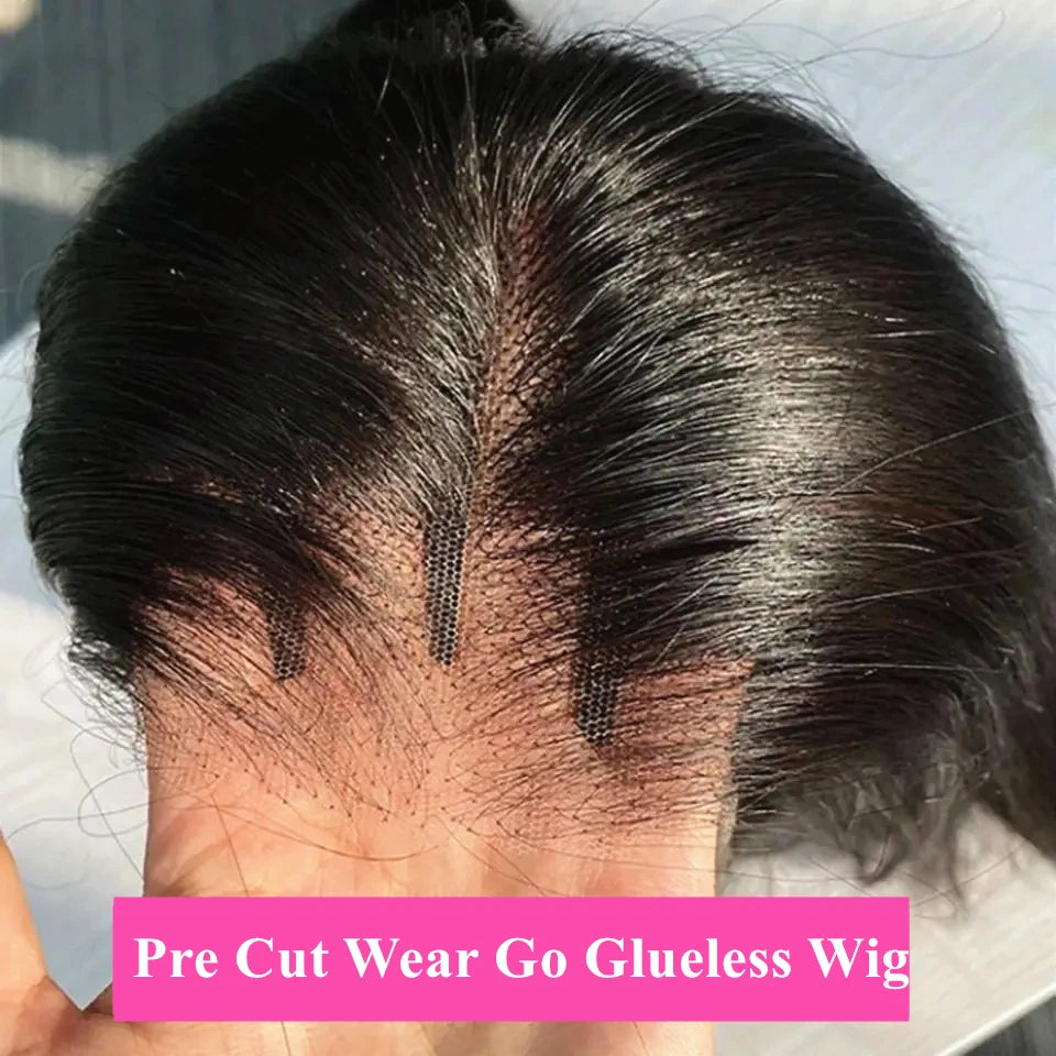 Glueless Bone Straight Human Hair Lace Closure Wig