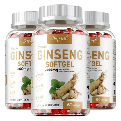 Red Panax Ginseng Capsules - for Immunity, Energy, Fatigue and Stress
