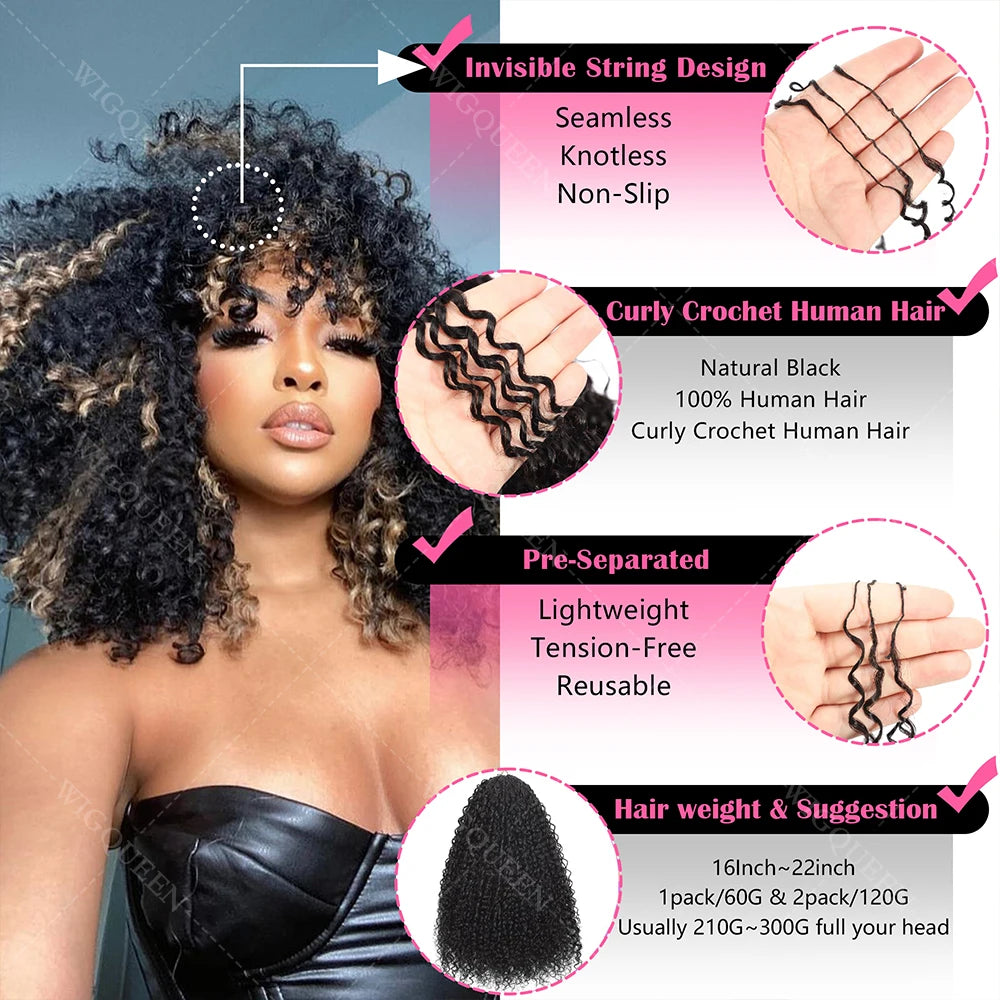 12A Honey Blonde Kinky Curly Crochet Hair - Opaline Glam Beauty