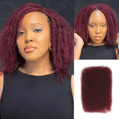 Premium Afro Kinky Remy Human Hair Bulk - Opaline Glam Beauty