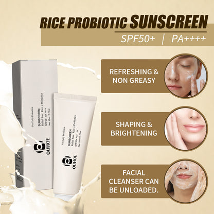 OUHOE Rice Probiotic UV Moisturizing Face Cream