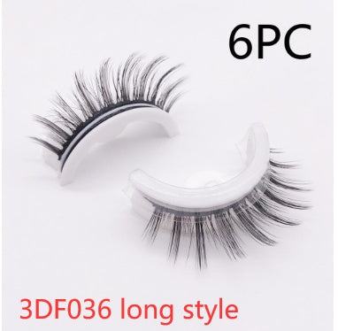 Reusable 3D Mink Lashes Natural False Eyelashes Self Adhesive