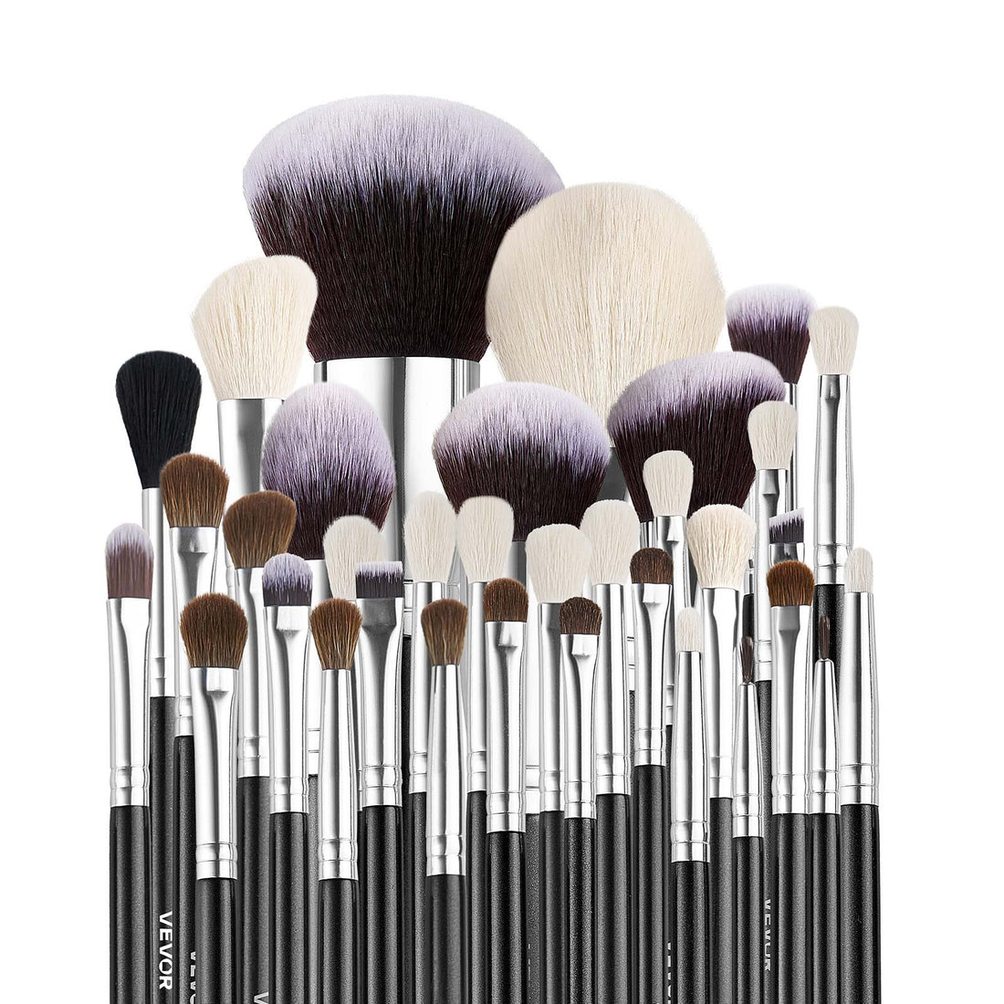 34-Piece Professional Makeup Brush Set with Travel Case