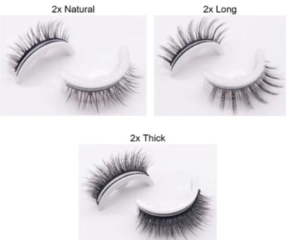 Reusable 3D Mink Lashes Natural False Eyelashes Self Adhesive
