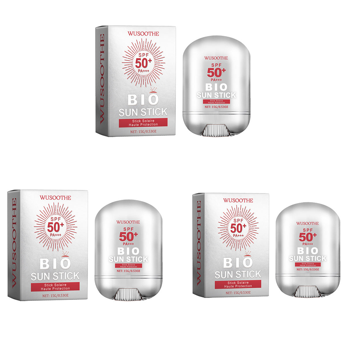 WUSOOTHE SPF50 Sunscreen Stick with Peptides, Collagen &amp; HA - Opaline Glam Beauty