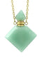 Natural Crystal Diamond Perfume Bottle Aromatherapy Bottle Necklace Pendant - Opaline Glam Beauty