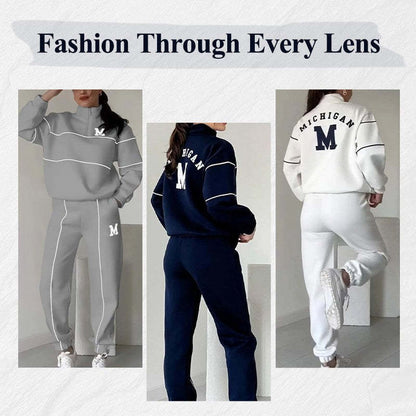 Womens 2 Piece Outfits Lounge Hoodless Pullover Sweatshirt Sweatsuit Sets Sweatshirt Baggy